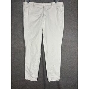 G1 Goods Paper Twill Chino Pants Off‎ White Cotton Straight Leg RN 142699 Womens